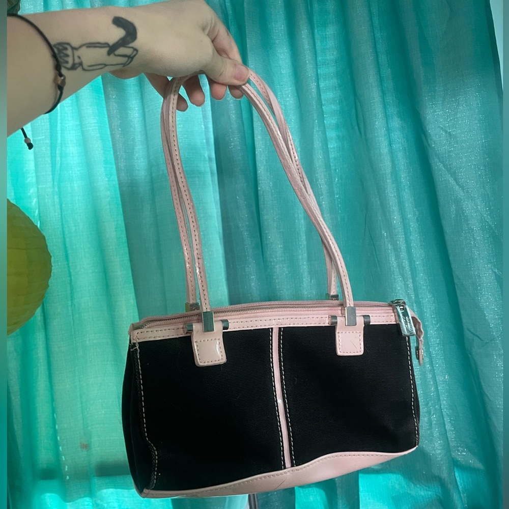 Elegant Pink and Black Women's Handbag